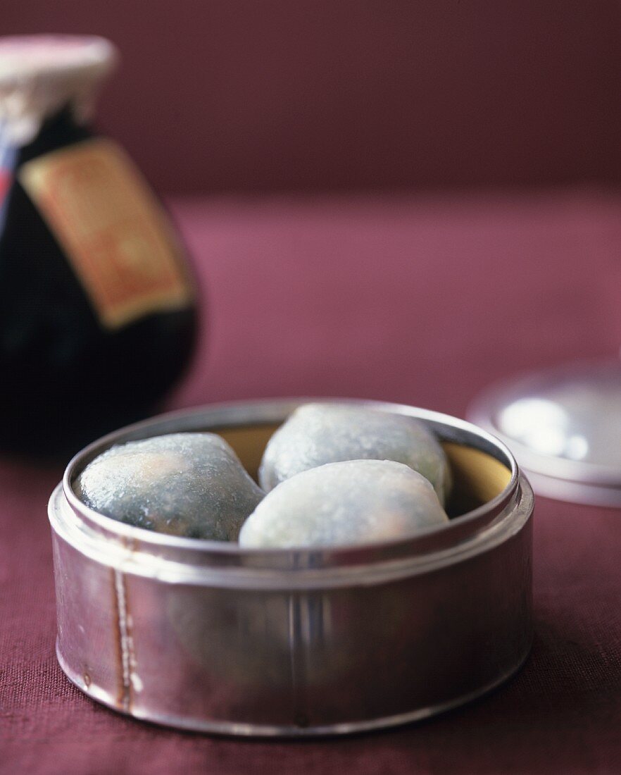 Gedämpfte Dim Sum mit Shrimps gefüllt (China)