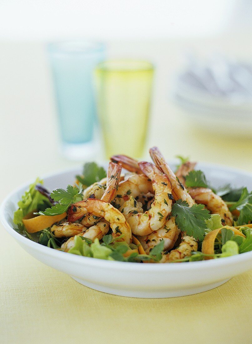 Garnelensalat mit Petersilie