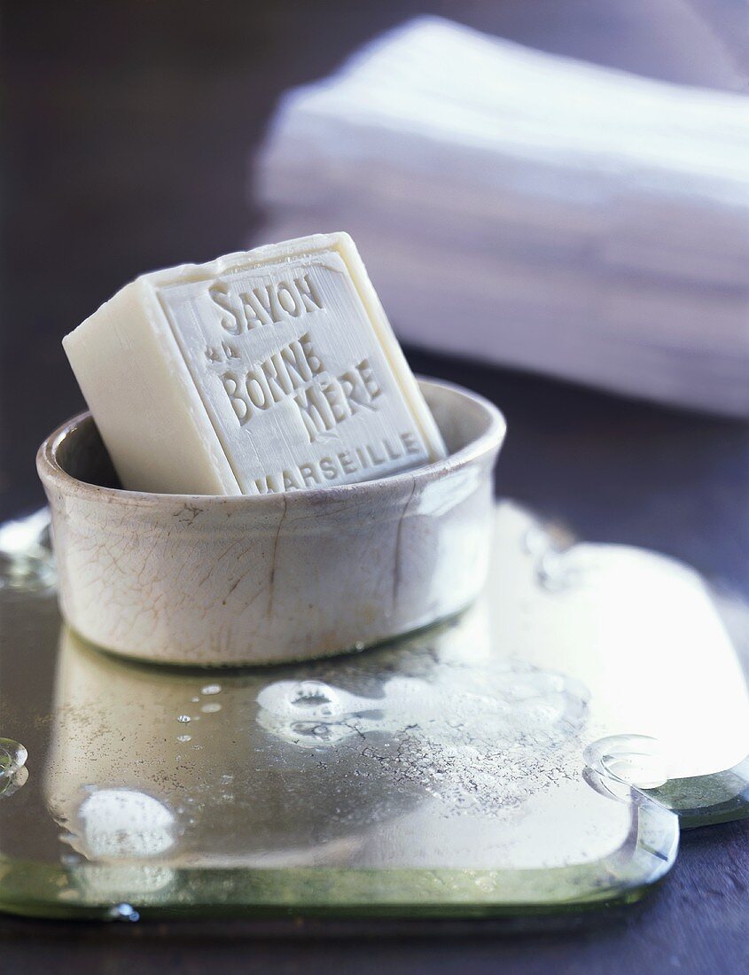 Soap in a soap dish