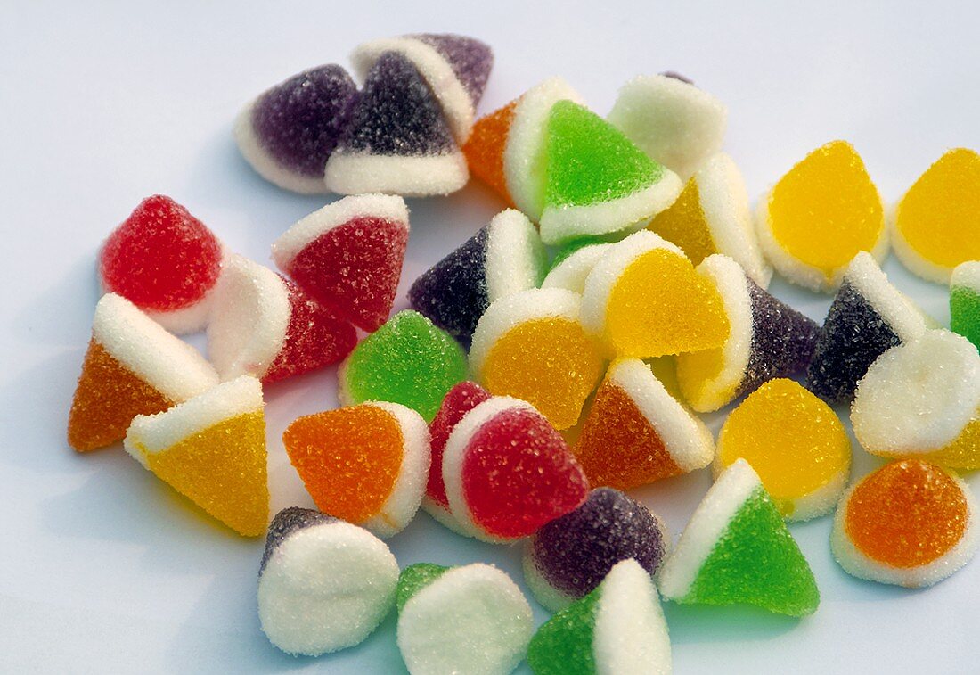 Coloured jelly sweets
