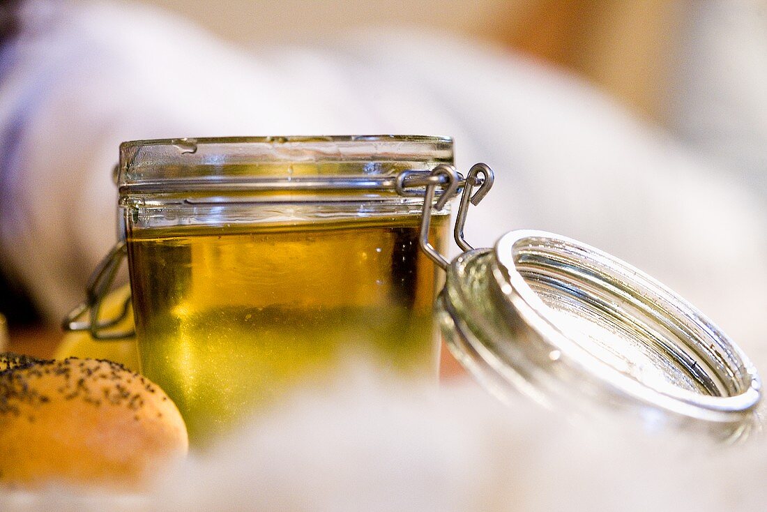 Honey in a preserving jar