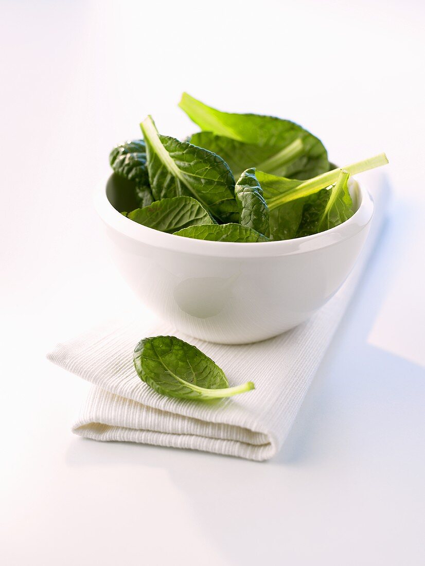 Shiso leaves in a bowl