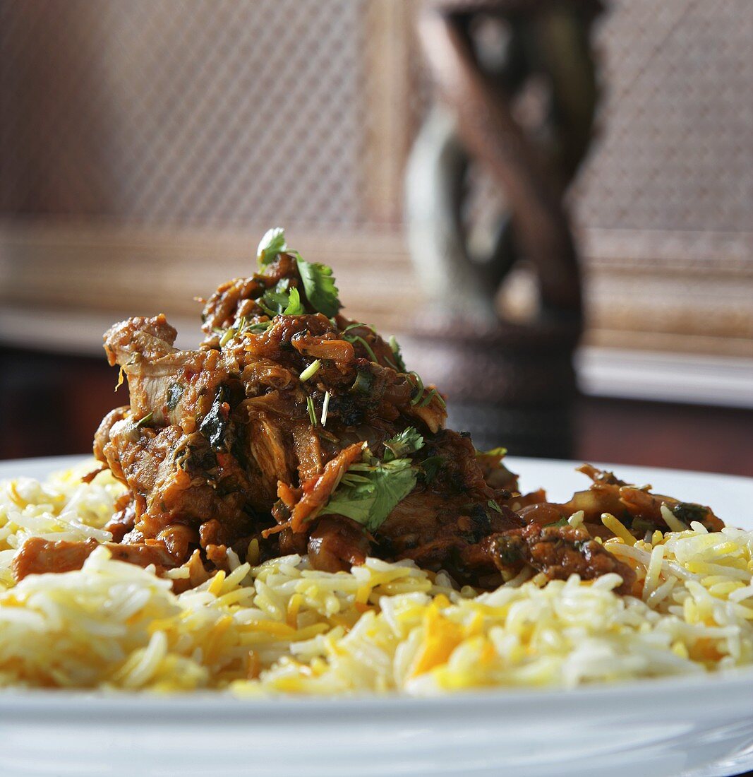 Indian chicken dish with rice