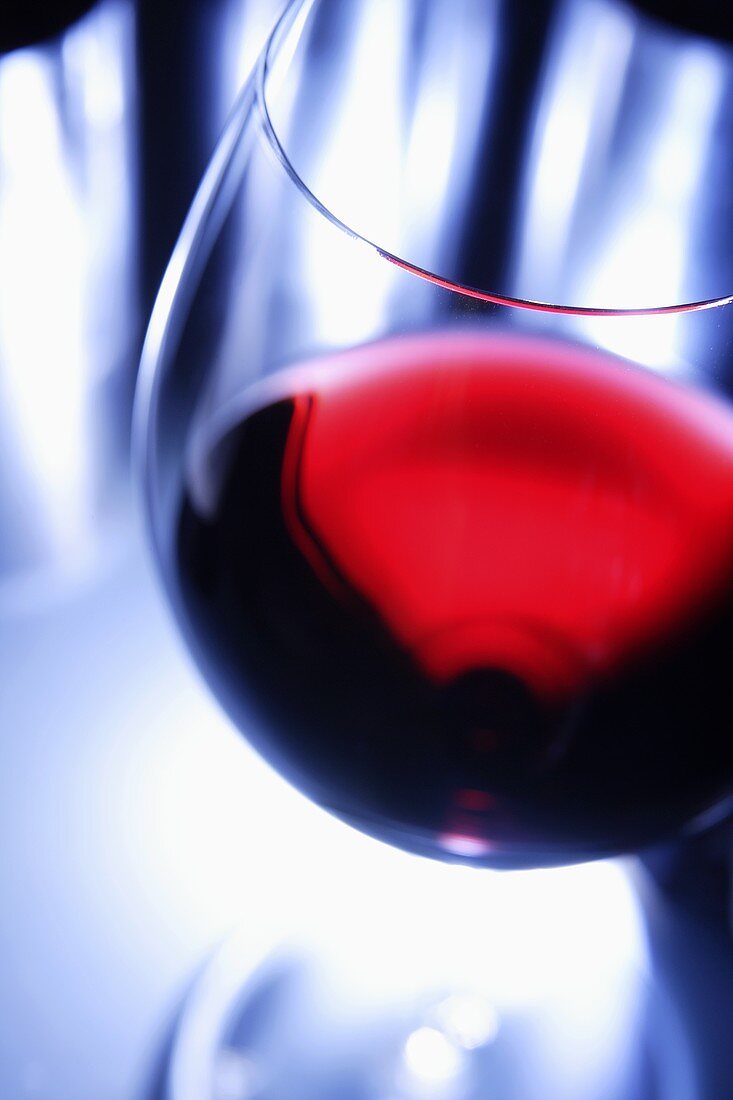 Ein Glas Rotwein, Nahaufnahme