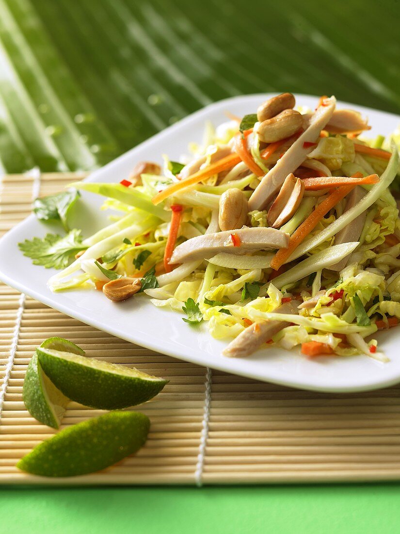 Salat mit Gemüse, Hühnchen und Erdnüssen (Vietnam)