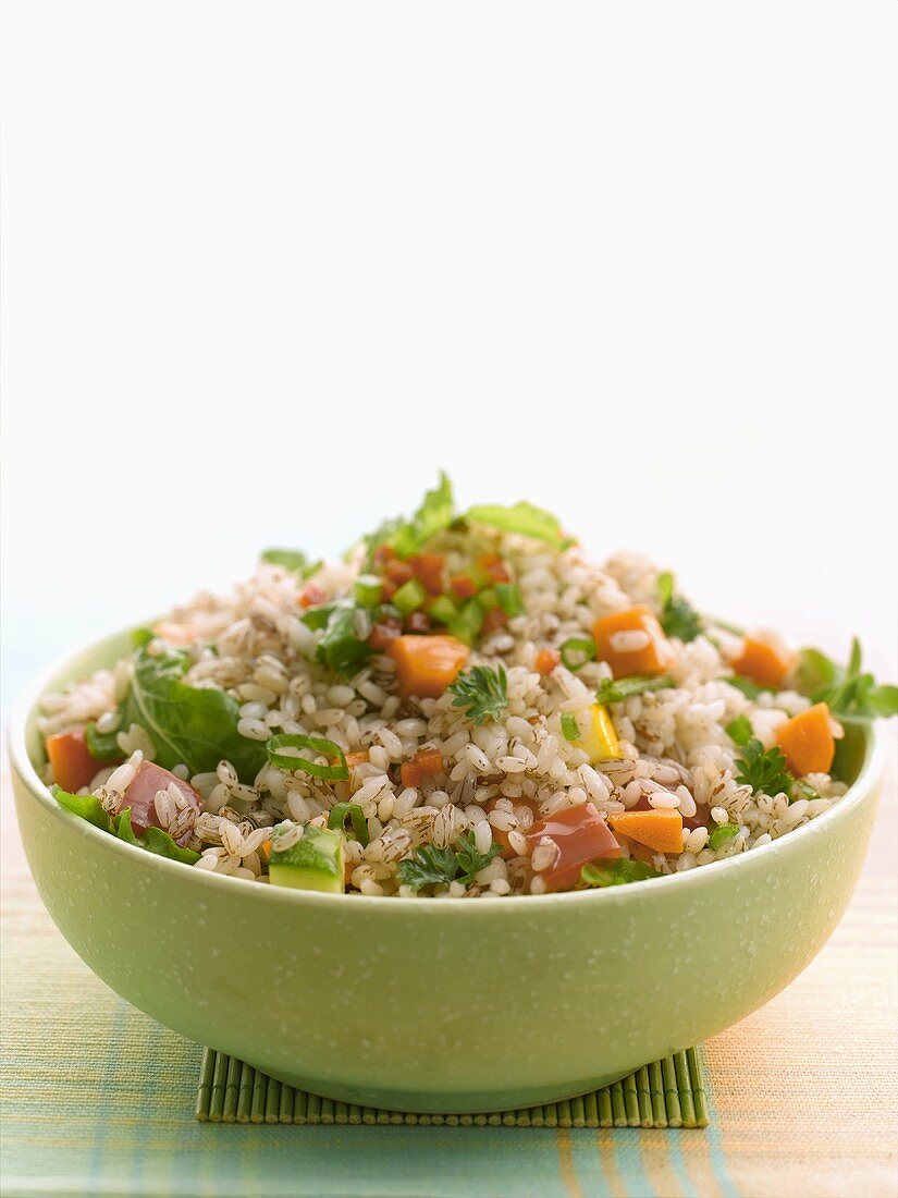 Vegetarian brown rice salad