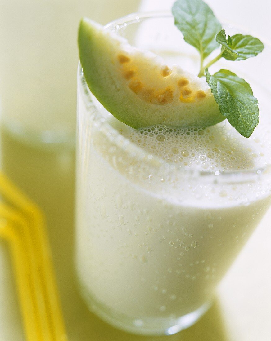 Guava lassi (yoghurt drink)