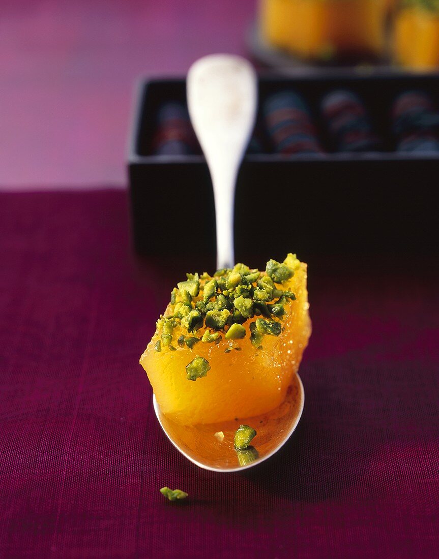 Quince sweet with pistachios