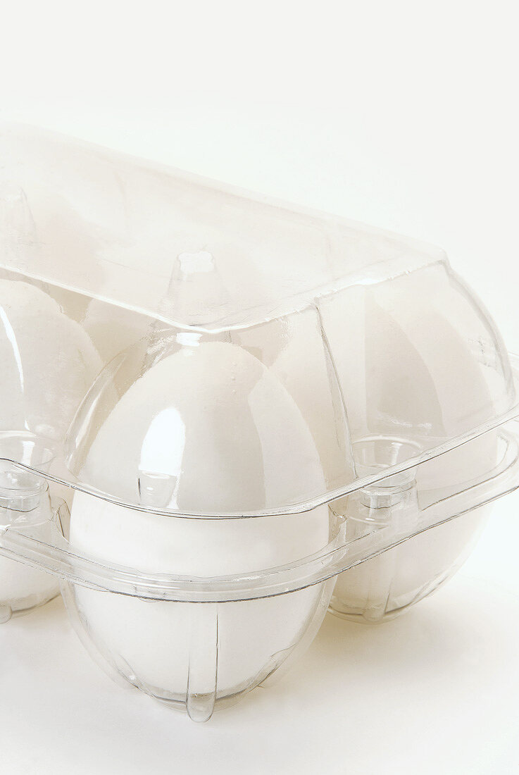 White eggs in an egg box