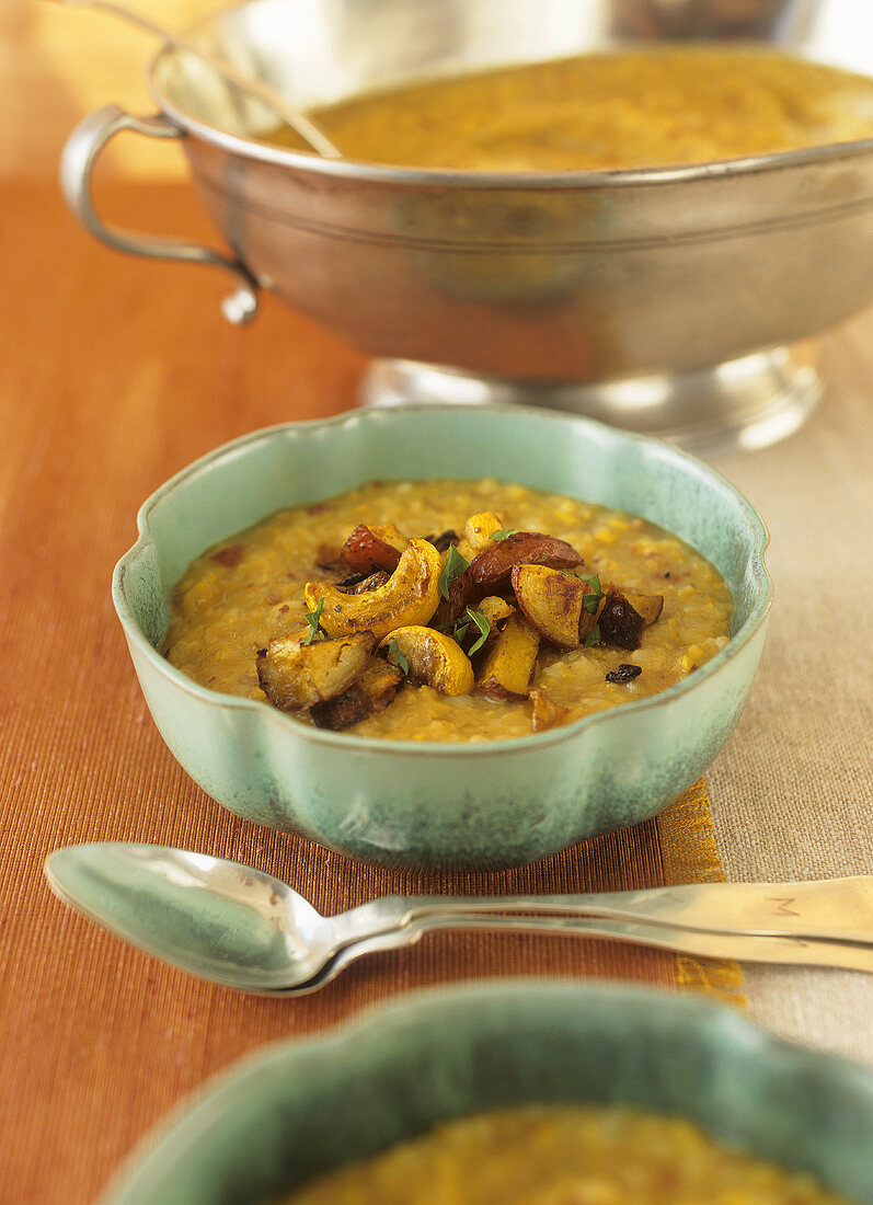 Potato and lentil soup