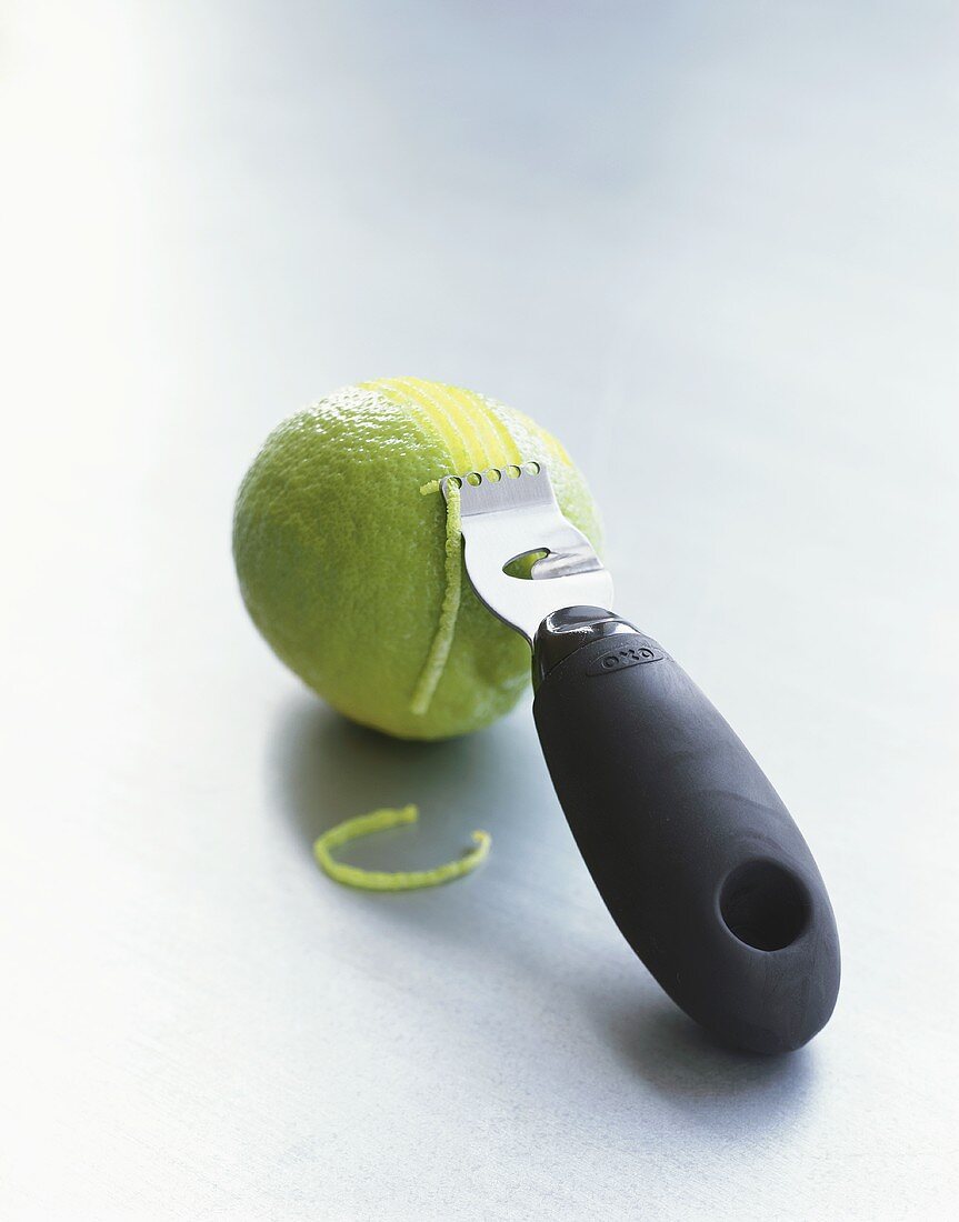 Lime with zester