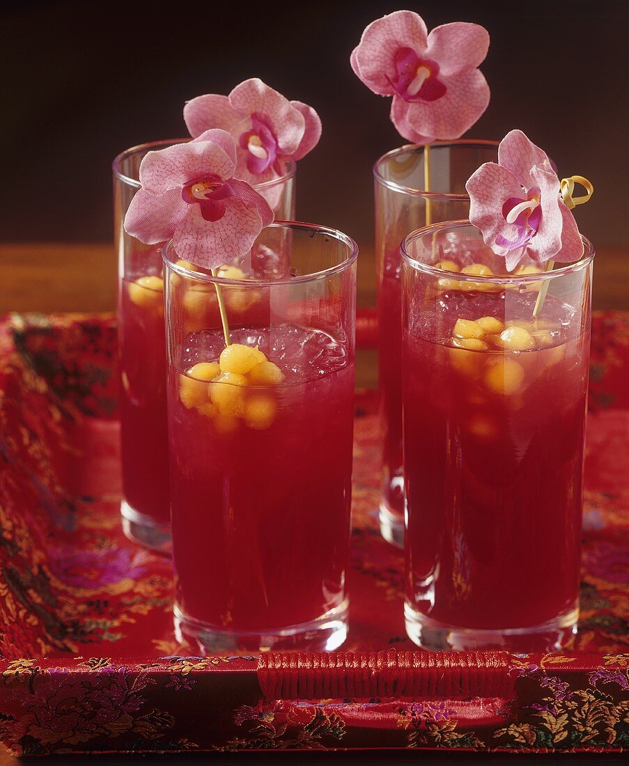 'Rote Orchidee' (Fruchtcocktail, Asien)