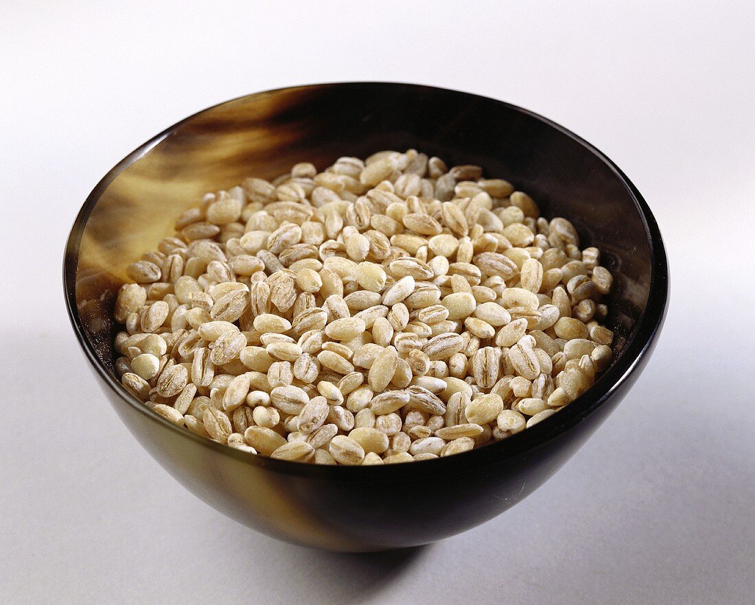 Pearl barley in a small bowl