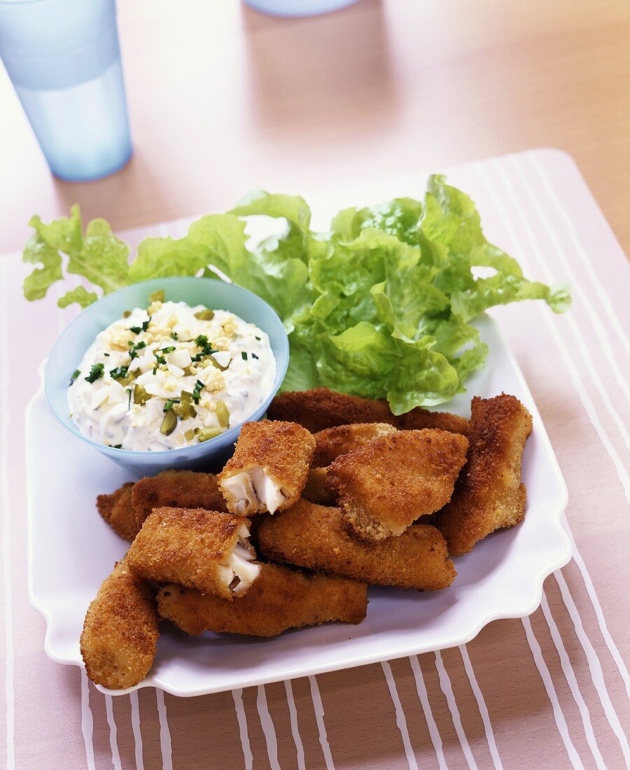 Gourmet-Fischstäbchen mit Remoulade