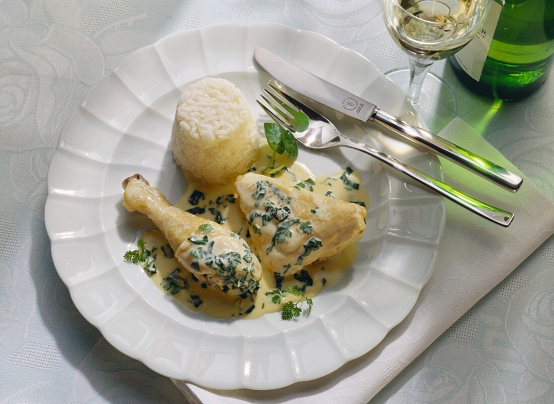 Chicken Fricassee with Spring Herbs