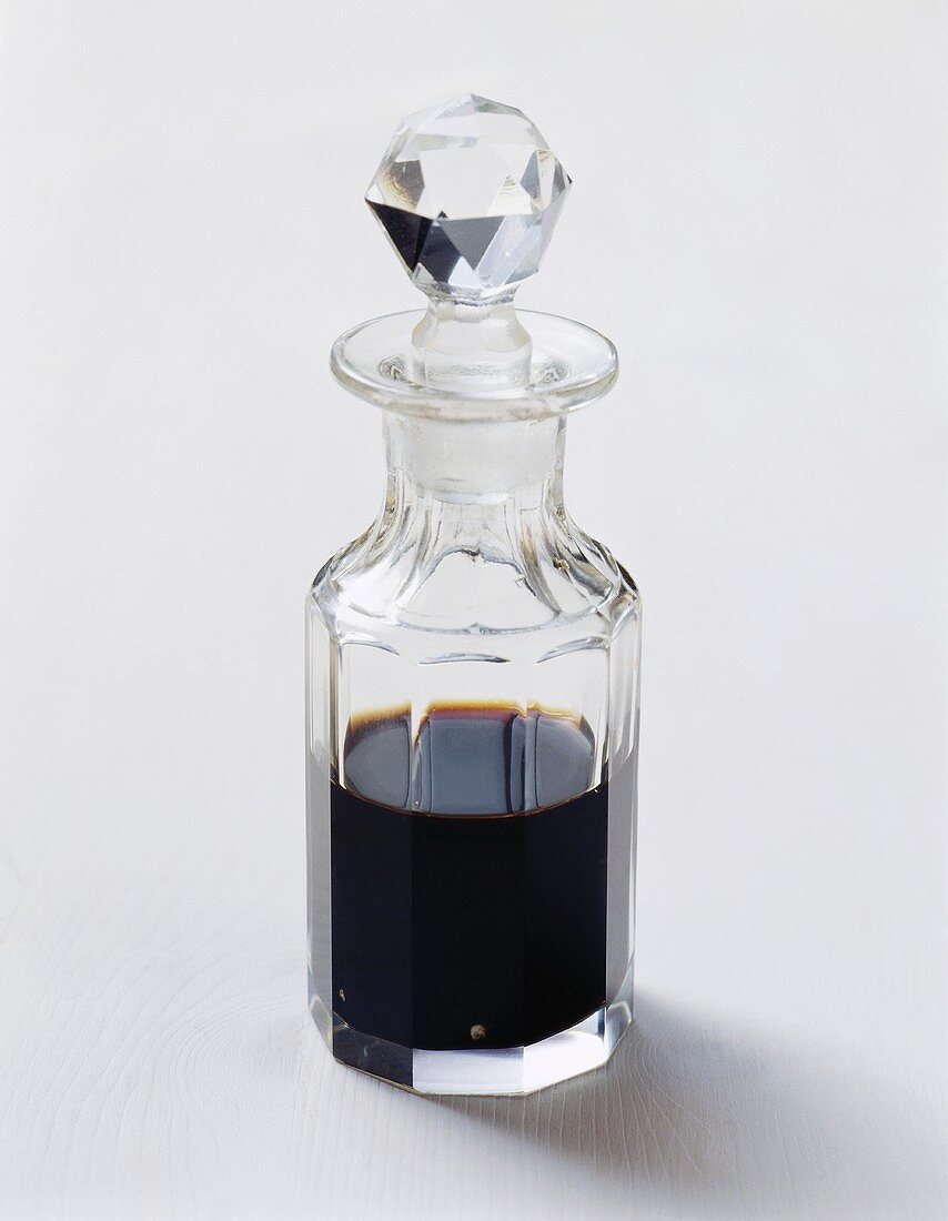 Balsamic vinegar in glass carafe