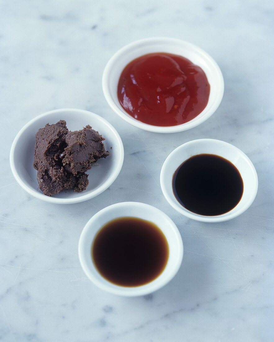 Asian sauces and miso paste