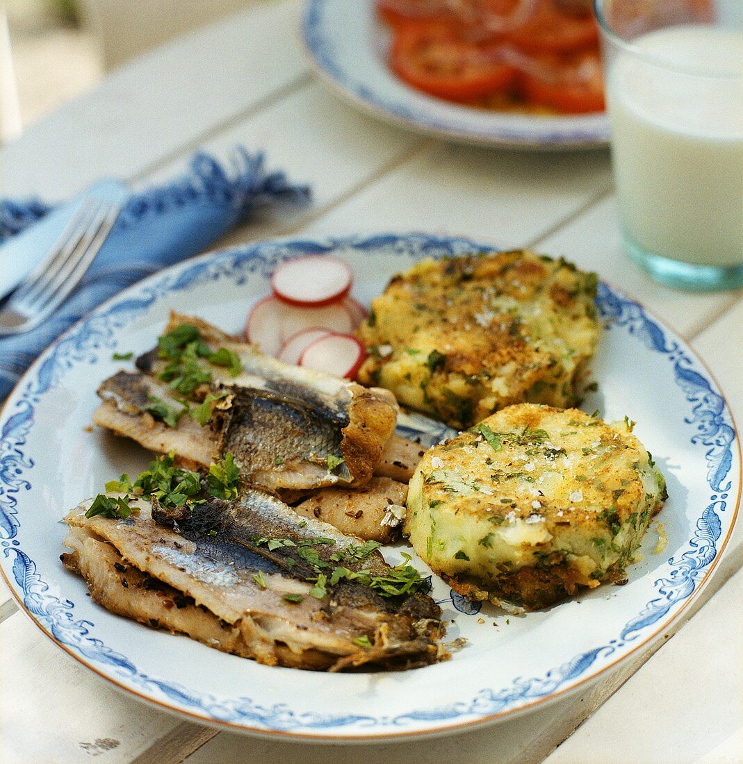 Stekt Strömming (Fried Baltic herring, Sweden)