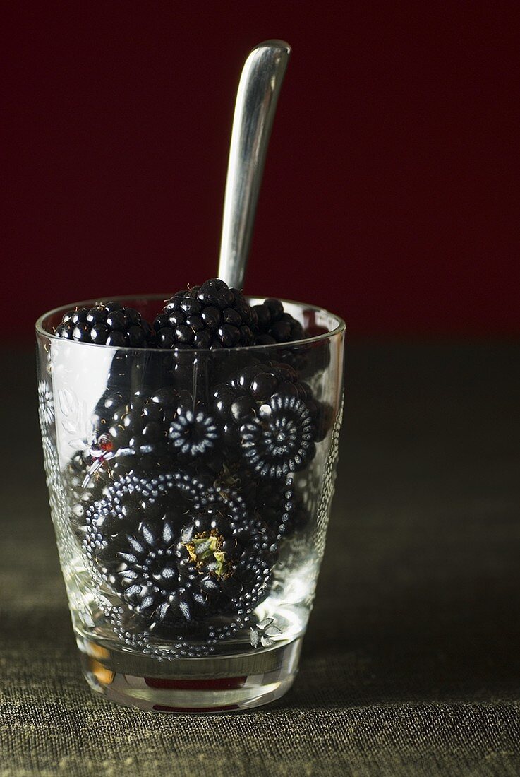 Blackberries in a glass