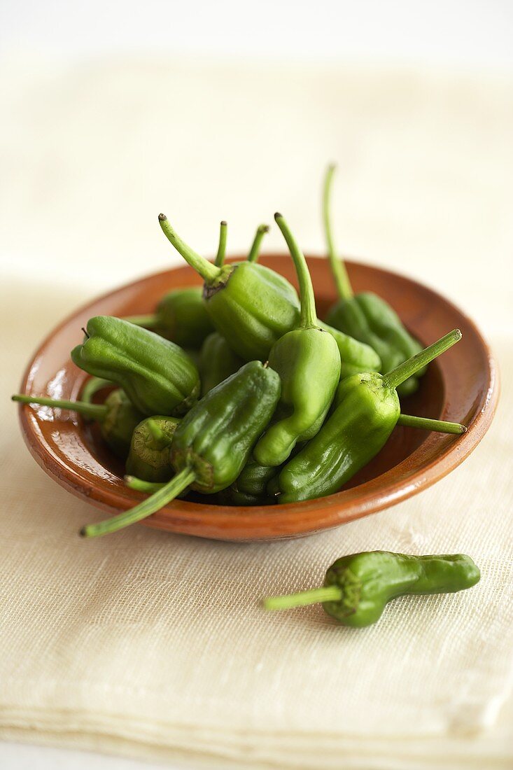 Baby green peppers