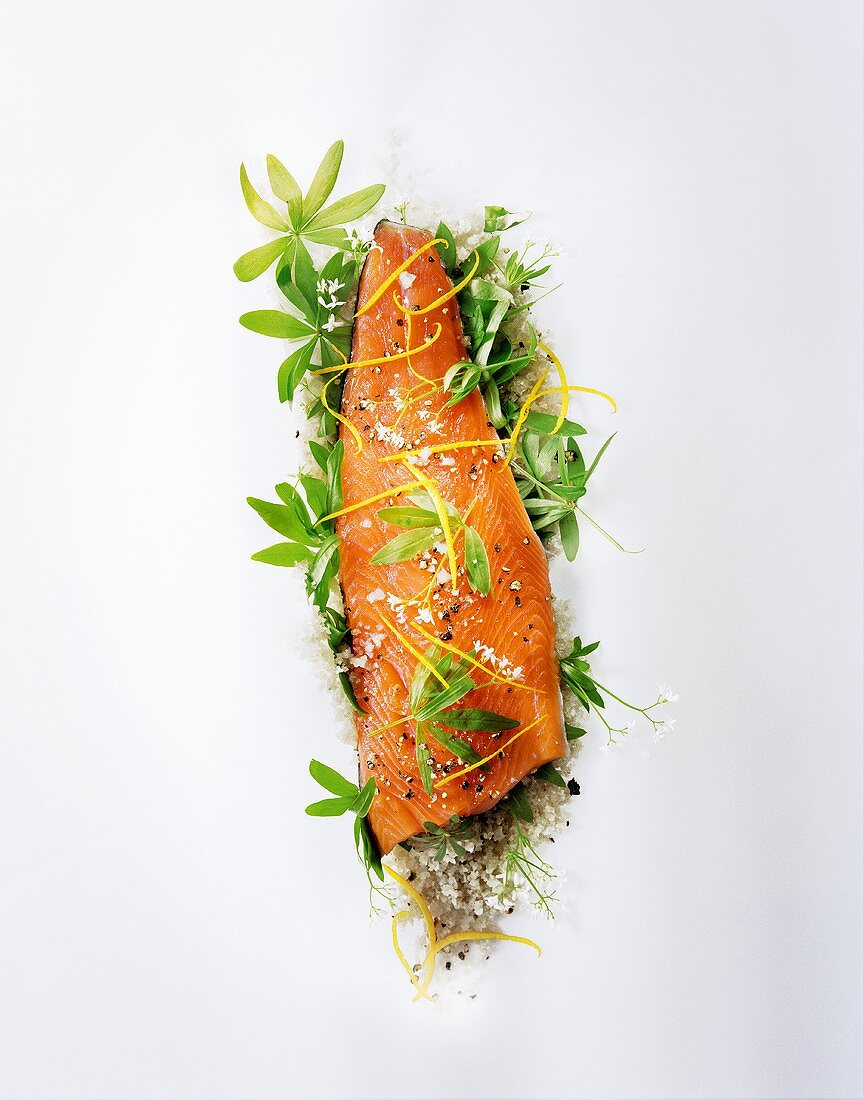 Gravad lax with woodruff