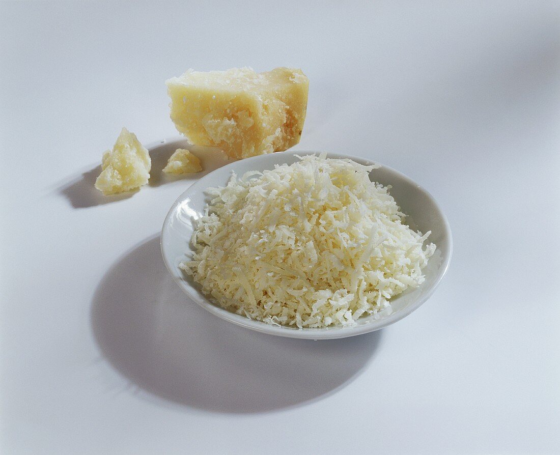 Parmesan, a piece and grated