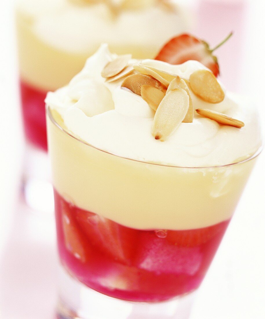 Trifle (Layered dessert with fruit)
