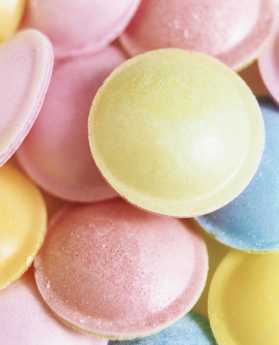 Pastel-coloured flying saucers
