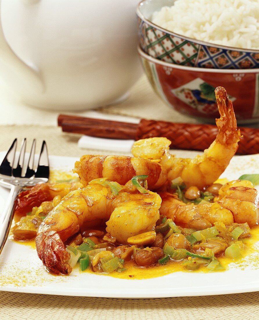 Turmeric prawns