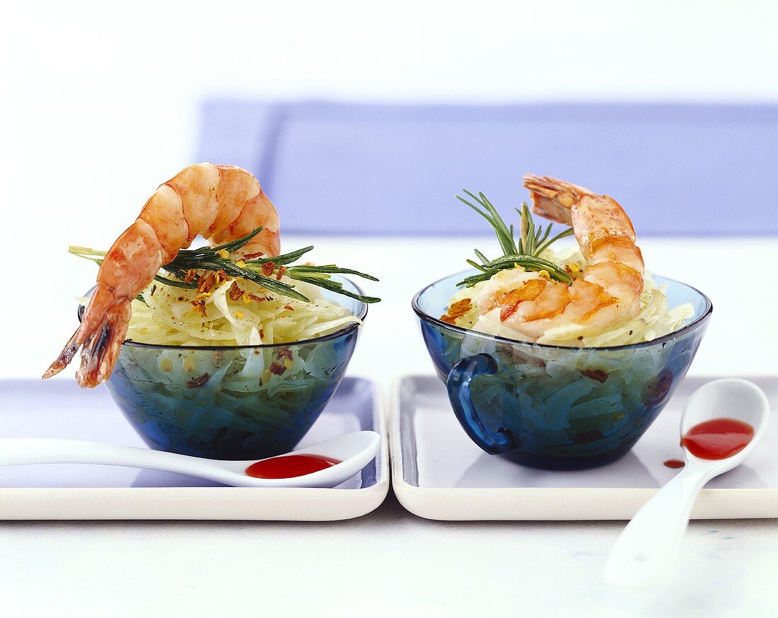Fennel salad with shrimps
