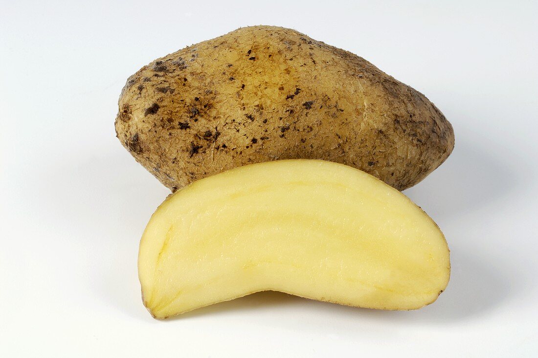 One whole and one half Almond potato