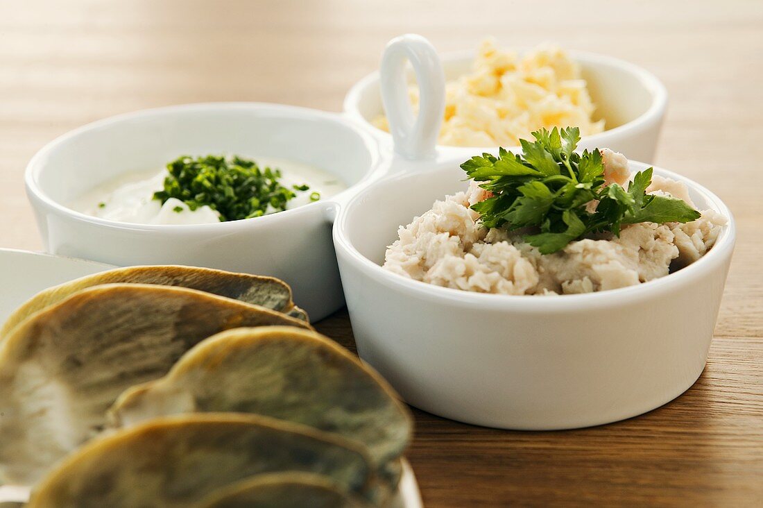 Three dips for artichokes