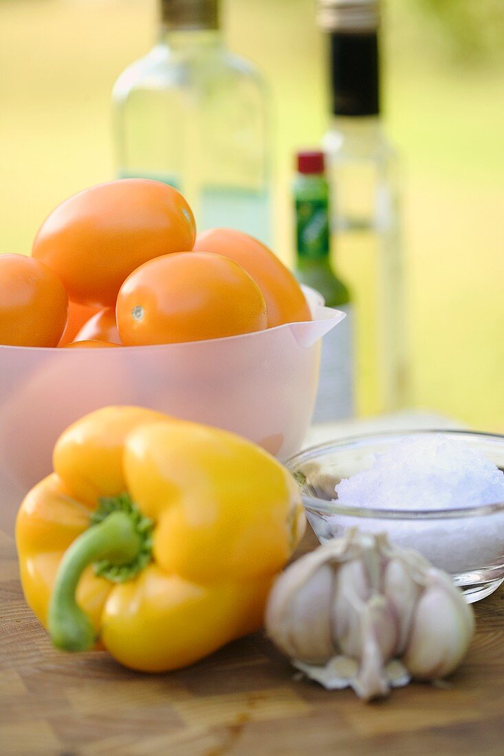 Ingredients for carpaccio dressing