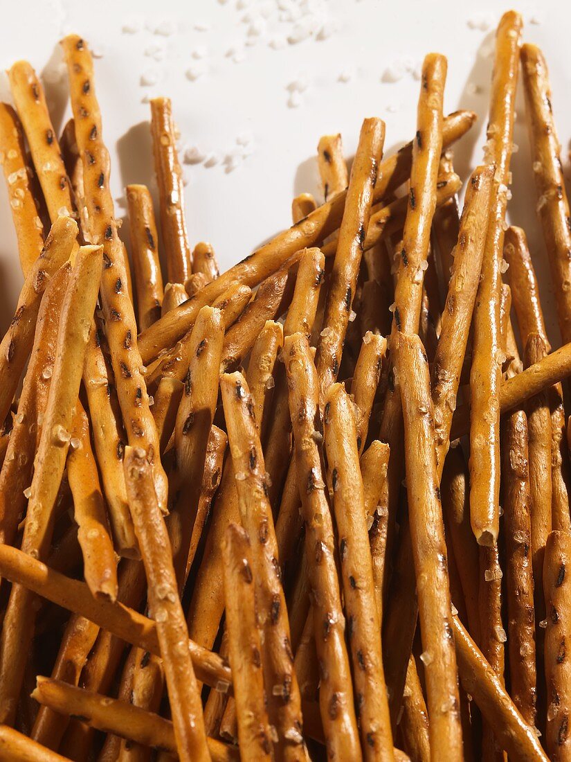 Salted sticks in a heap