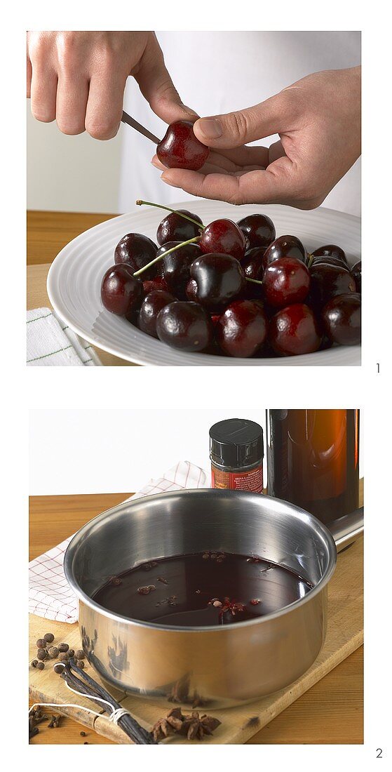 Preserving cherries in sherry