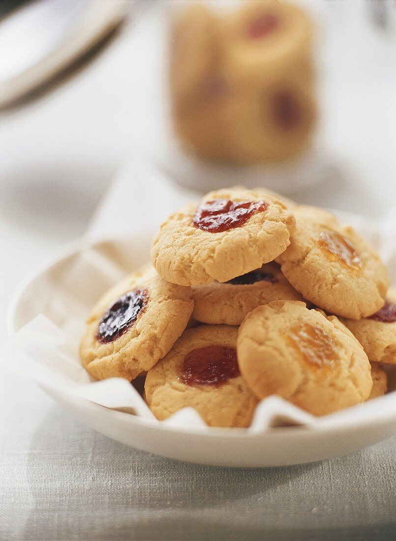 Biscuits with jam centres