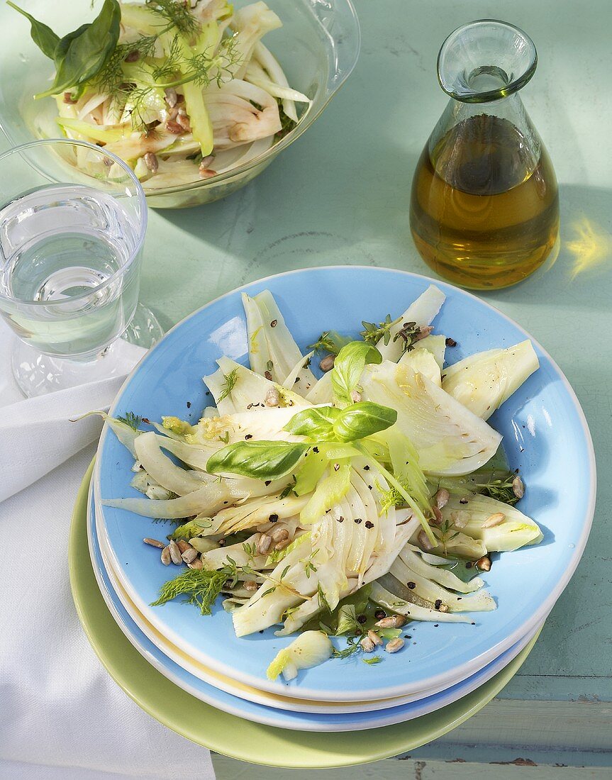Fennel and celery salad with lemon vinaigrette