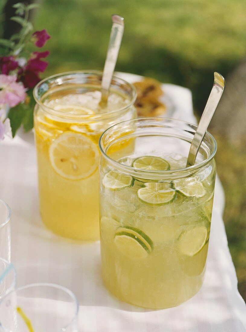 Limeade and lemonade