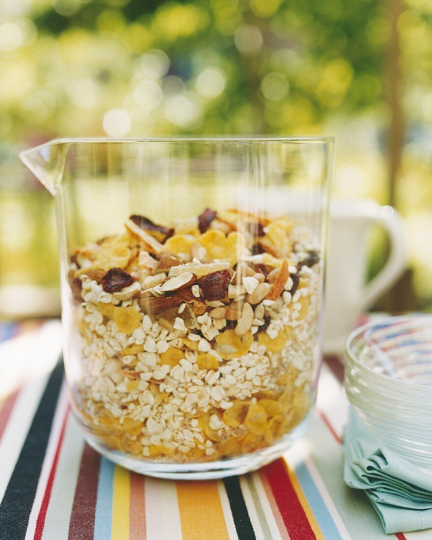 Home-made muesli with dried fruit