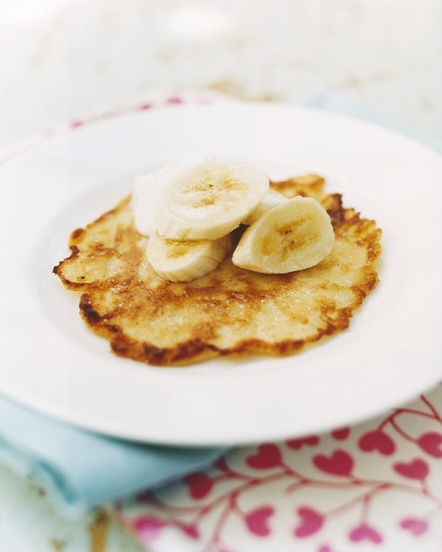Pancake with bananas