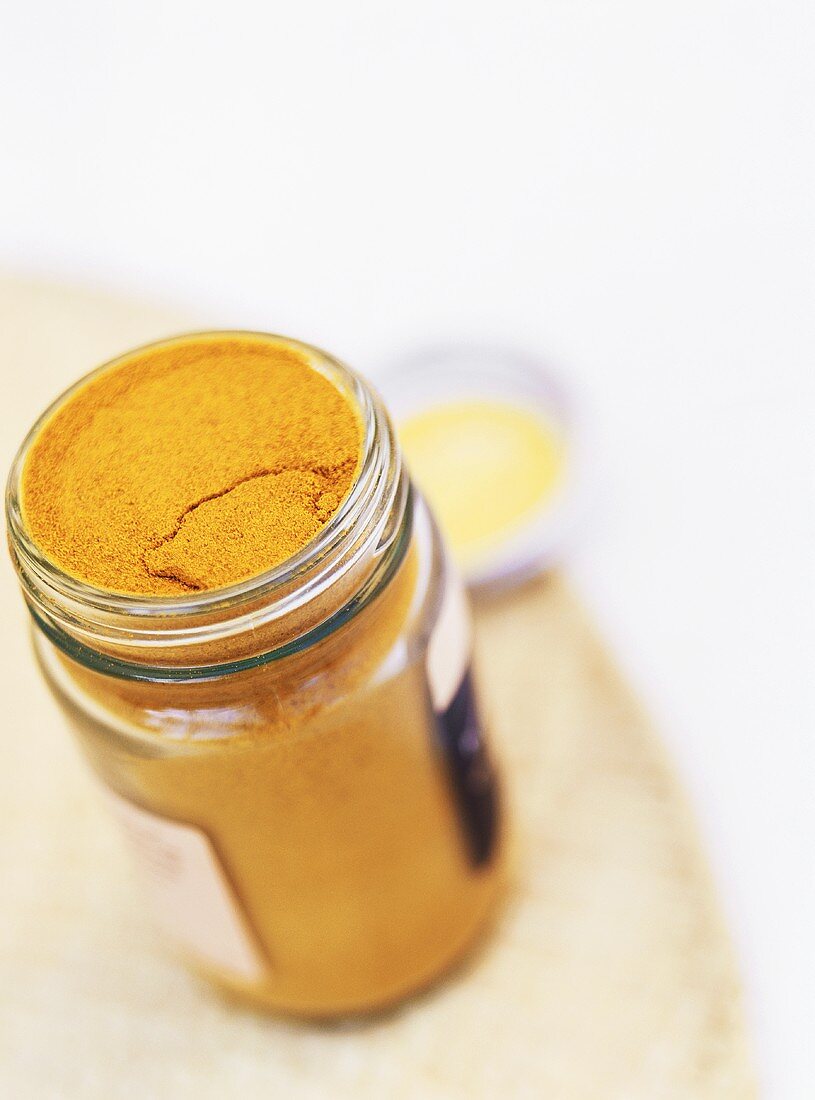 Curry powder in jar