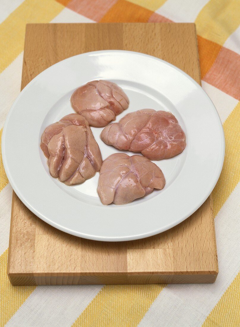 Veal sweetbreads on a plate