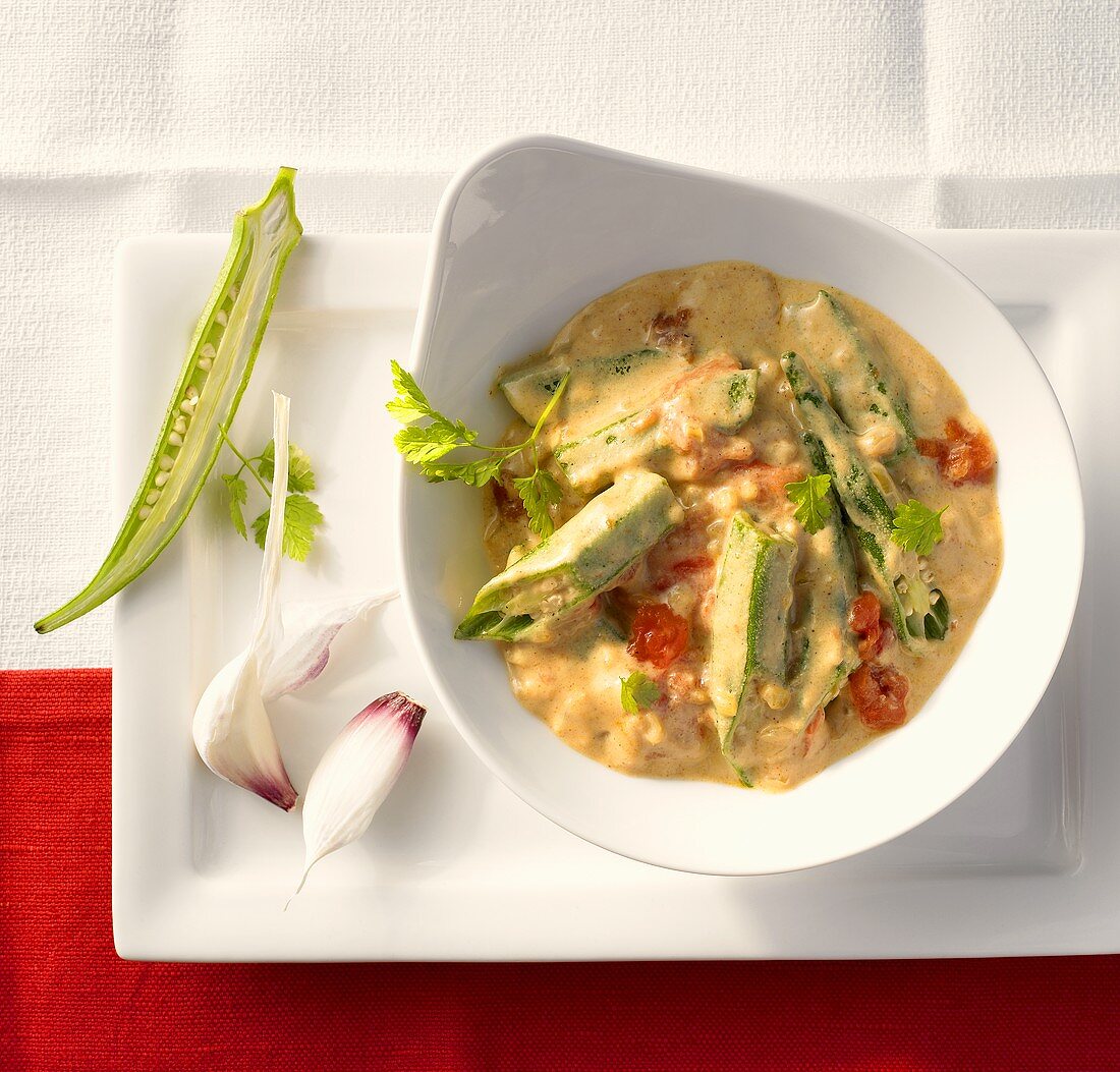 Okra-Gemüse-Curry