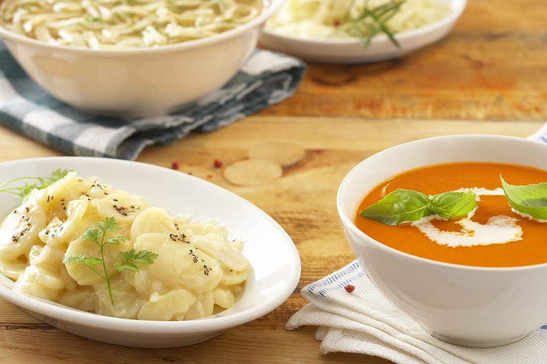 Kartoffelsalat & Tomatensuppe