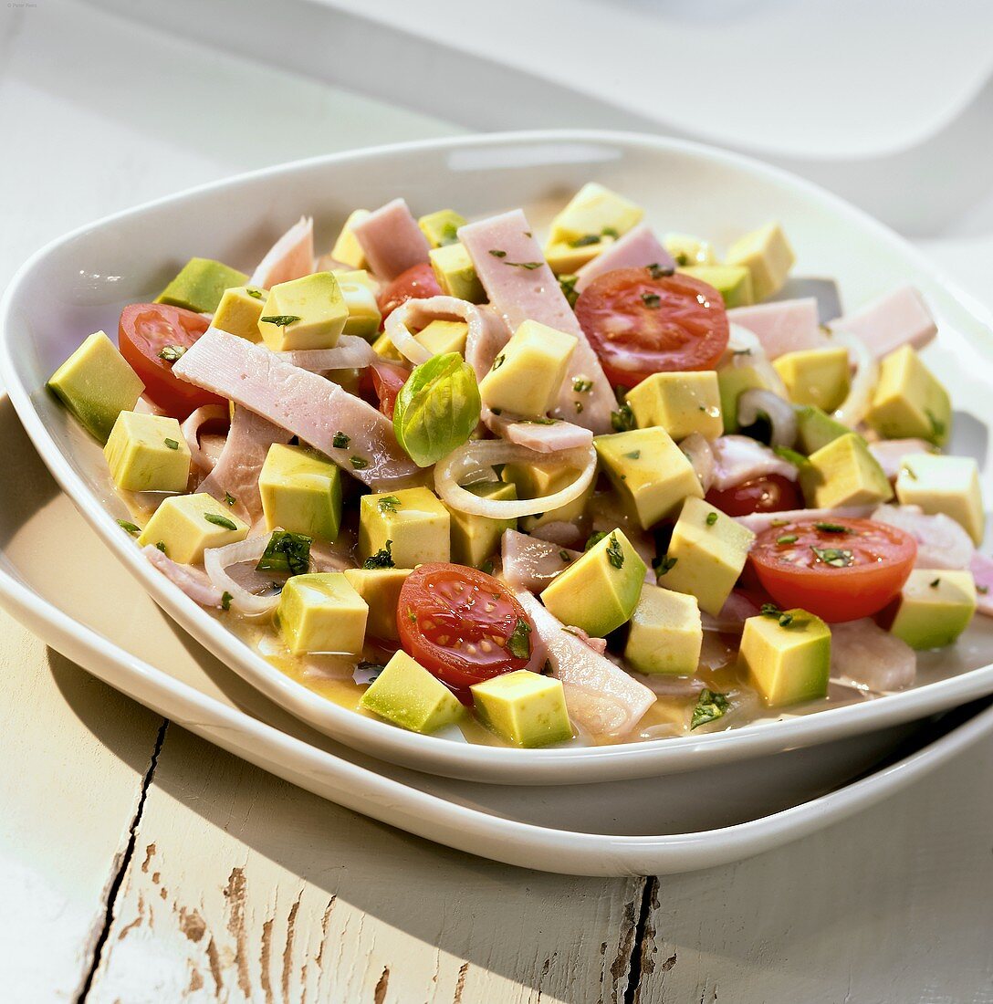 Avocado-Schinken-Salat