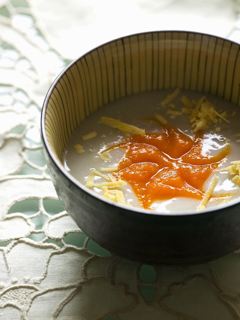 Taro soup with pumpkin