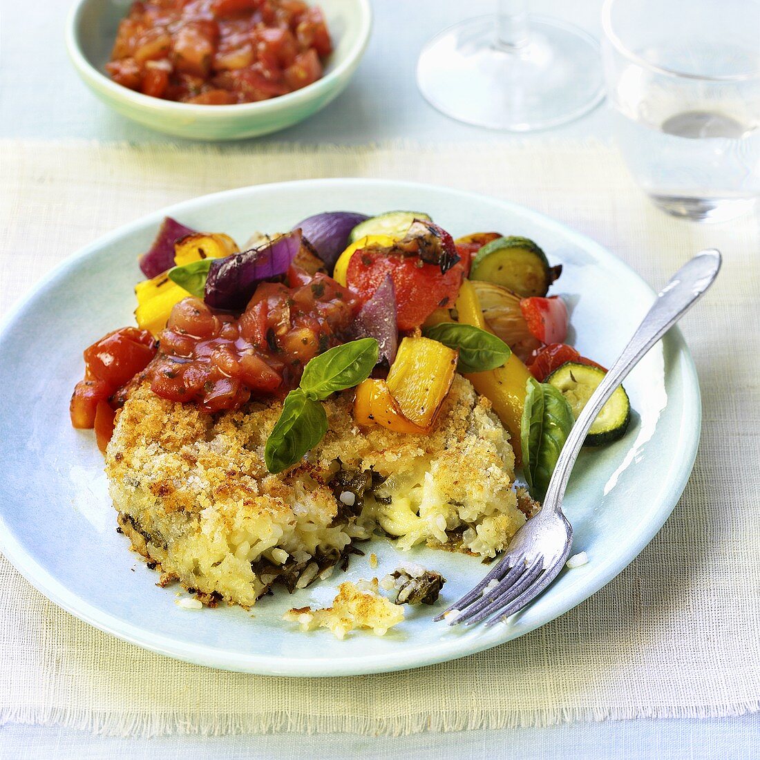 Rice burger with vegetables