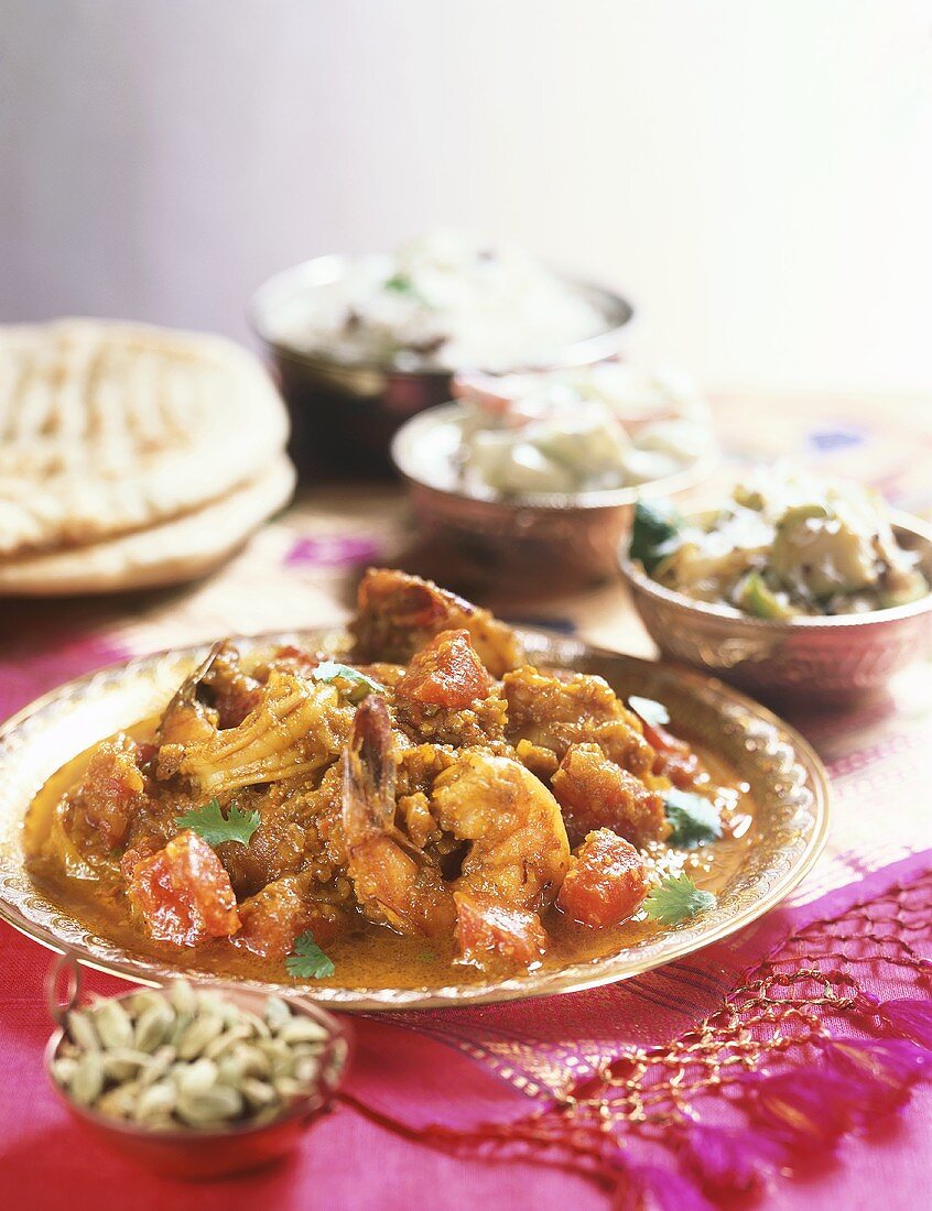 Sweet and sour prawn curry (hot)