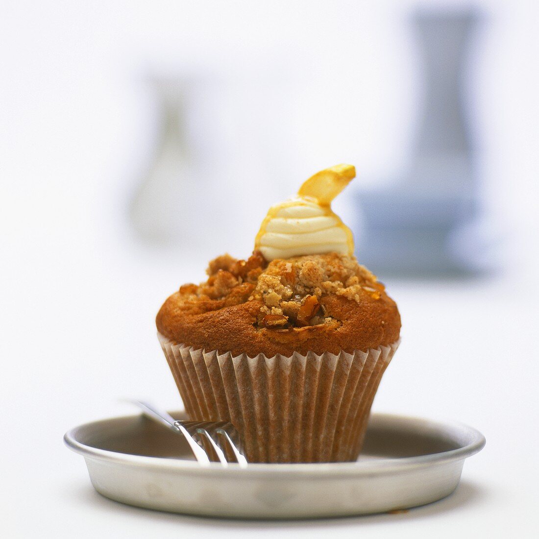 Banana and walnut muffin