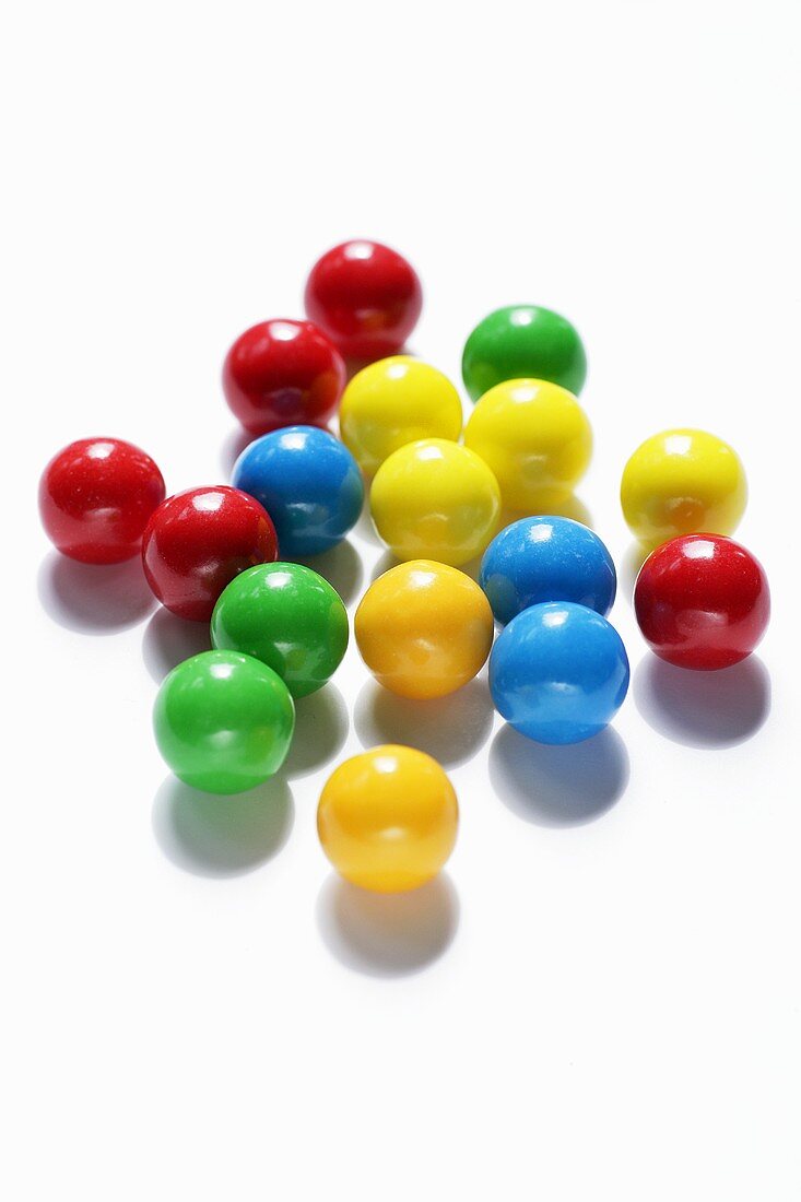 Coloured bubble gum balls
